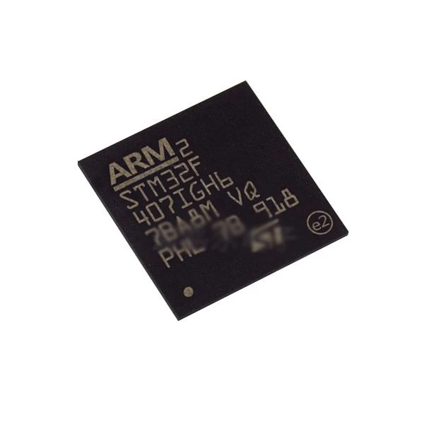 Sglodion Microcontroller IC MCU STM32F407IGH6 Pecyn BGA176 M4 Core ST Gwreiddiol Newydd
